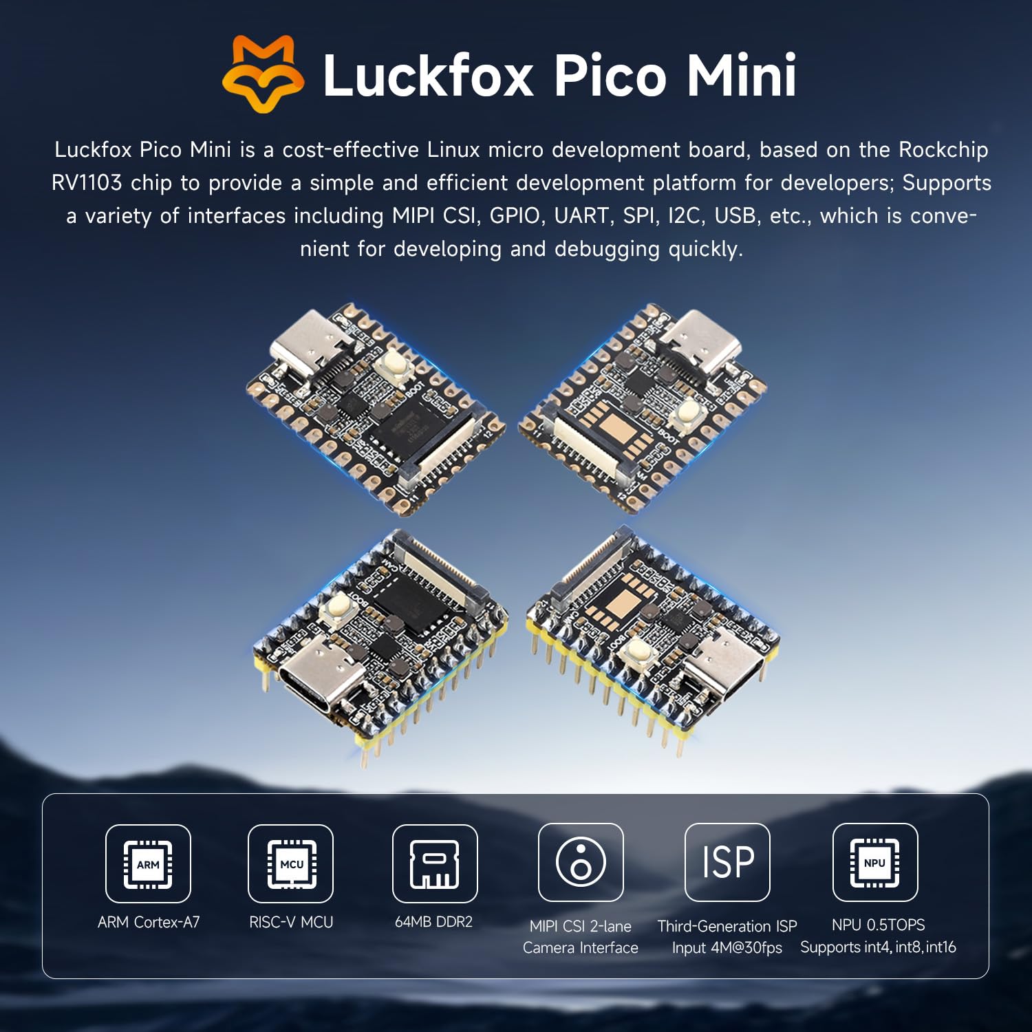 Amazon.com: Waveshare Luckfox Pico Mini RV1103 Linux Micro